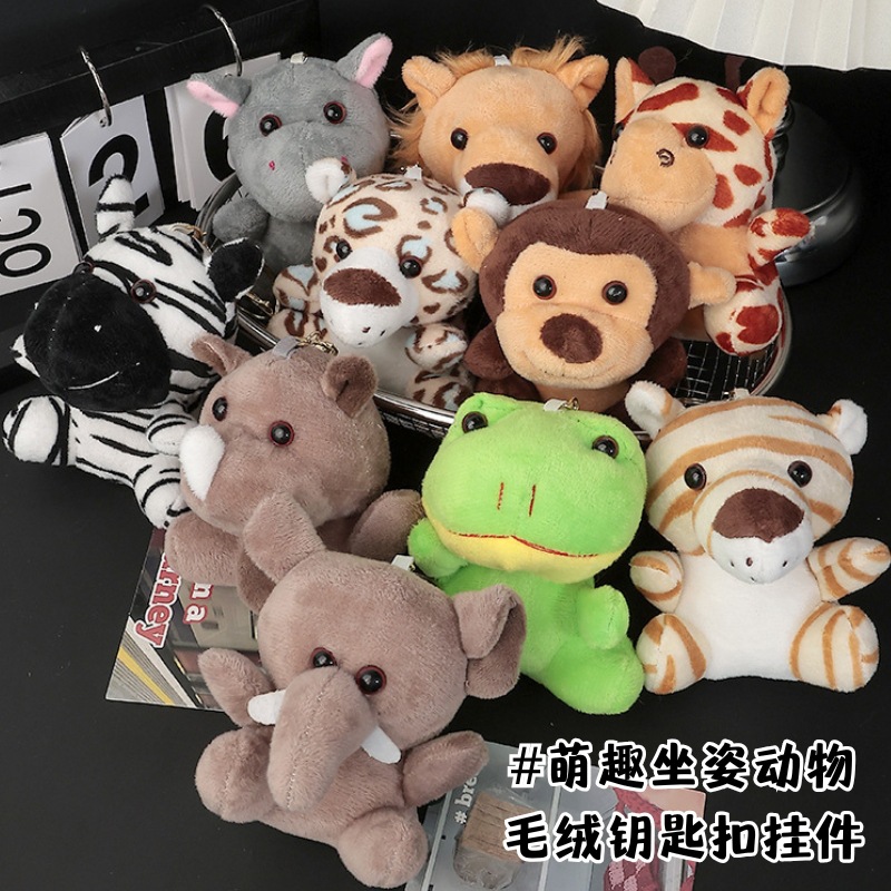 Cross-border exclusive plush toy customization, Animal World Tiger and hippopotamus pendant toys, wholesale in Yiwu keyWords pic 6