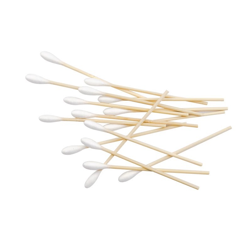 跨境專供一次性醫(yī)用棉簽6英尺100支盒裝竹制圓頭清潔滅菌檢查棉棒詳情8