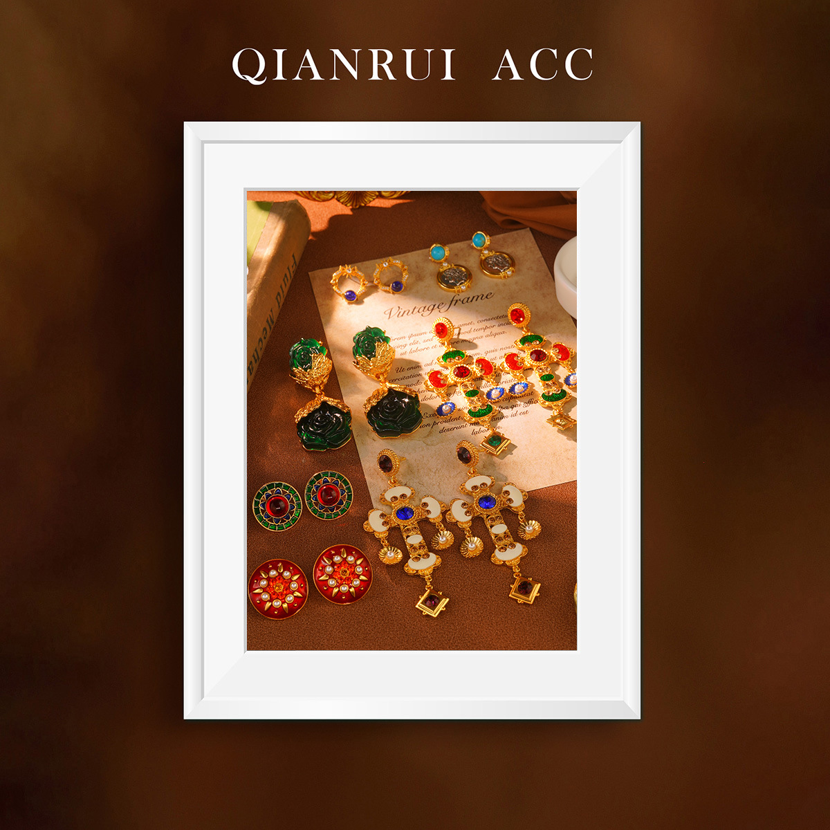 European and American retro fashion new stud earrings, trendy cross, vintage pearl natural stone earrings, elegant and personalized earrings pic 18