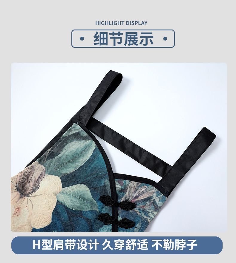 New fashionable large-flower waist breathable, stain-resistant and dust-proof cover, dirt-resistant and wear-resistant, suitable for household work and kitchen use pic 9