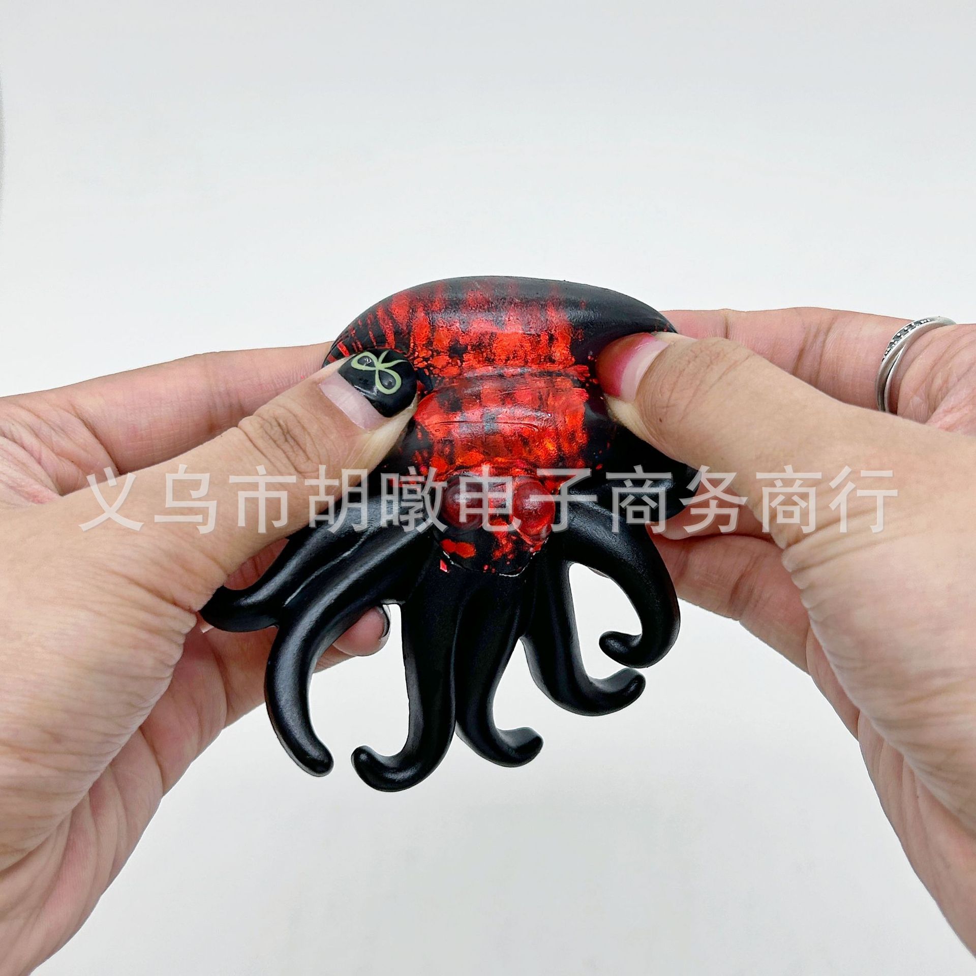 新款万圣节仿真暗黑爆闪章鱼捏捏乐解压玩具发泄解压八爪鱼捏捏乐详情8