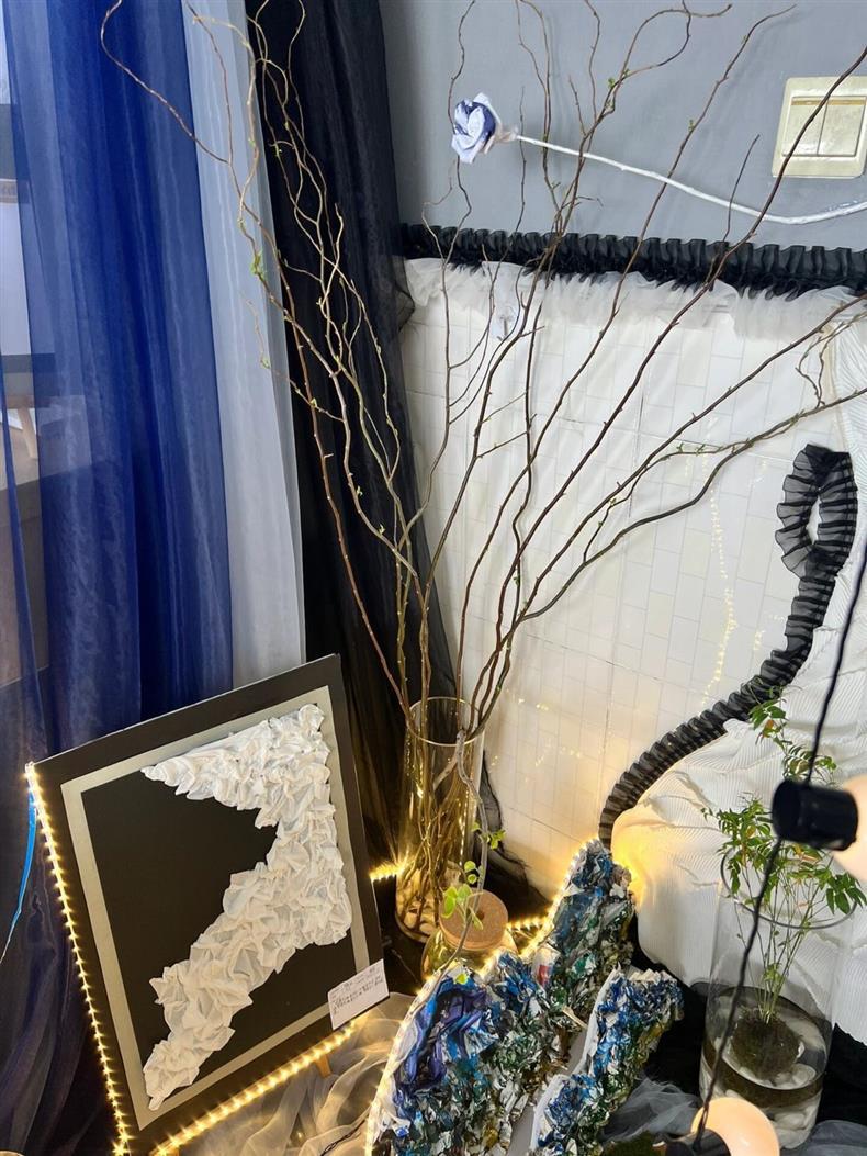 纯色软网纱蓝色主题幼儿园田园风场景婚礼ins风纱网布料详情6