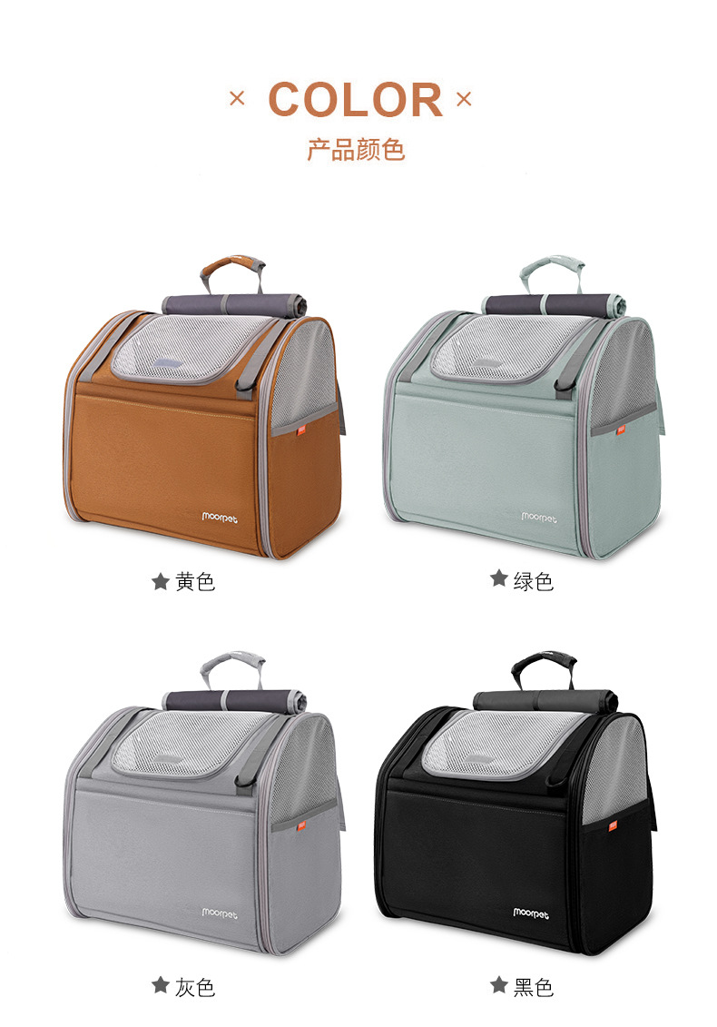 Factory direct supply cat bags for portable outings, large-capacity space capsule, double-shoulder hand-carry, breathable Japanese and Korean style pet bags pic 14