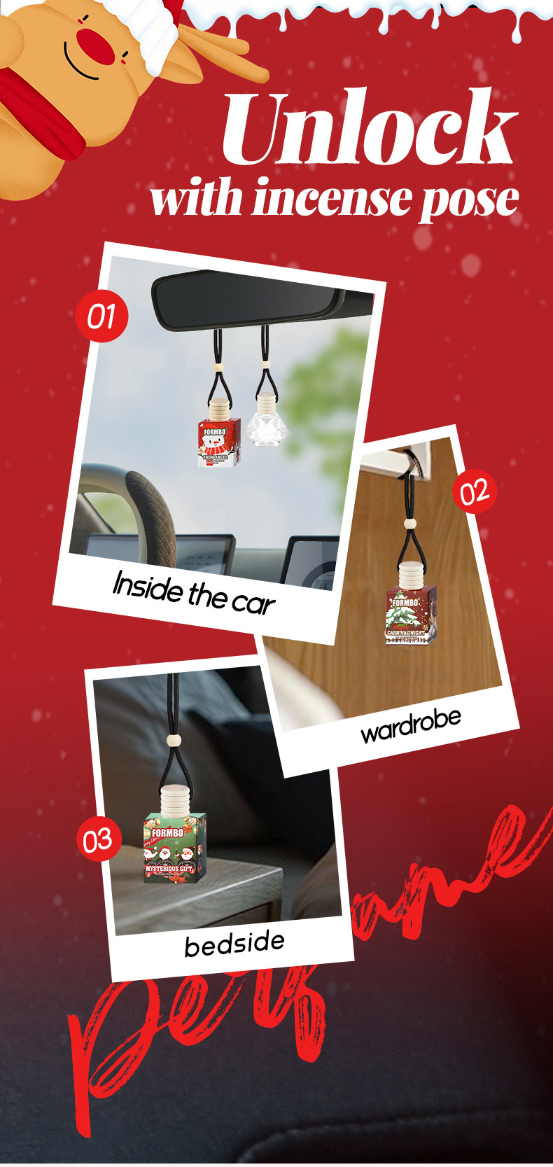 【 Cross-border Exclusive 】FORMBO Car Aroma Diffuser, car interior decoration, Christmas Festive Atmosphere, Odor Removal Aroma Diffuser pic 14