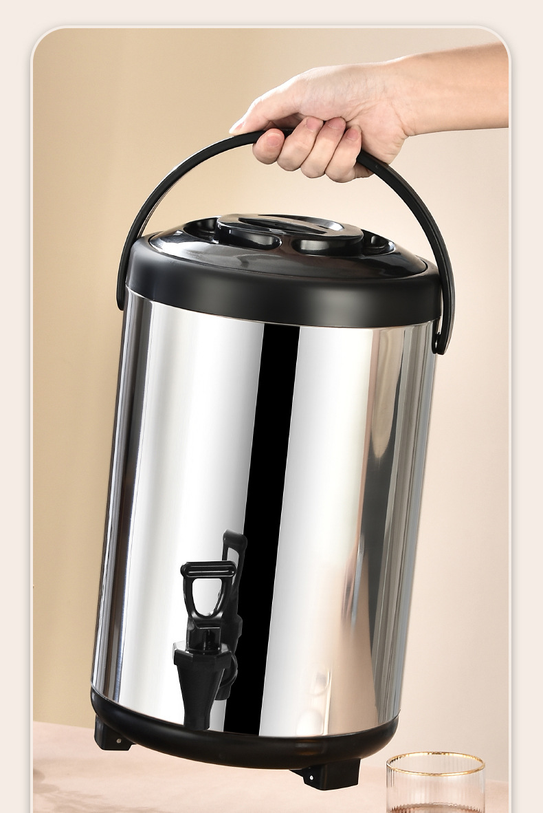 Wholesale stainless steel milk tea buckets, fully foamed insulated buckets, soy milk buckets, juice buckets, breakfast buckets, large capacity pic 13
