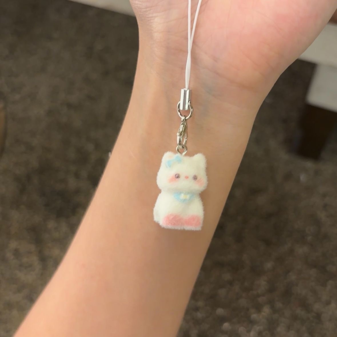 Star Person plush pendant, blue fish, white cat, cute little animal decorative gift pic 2