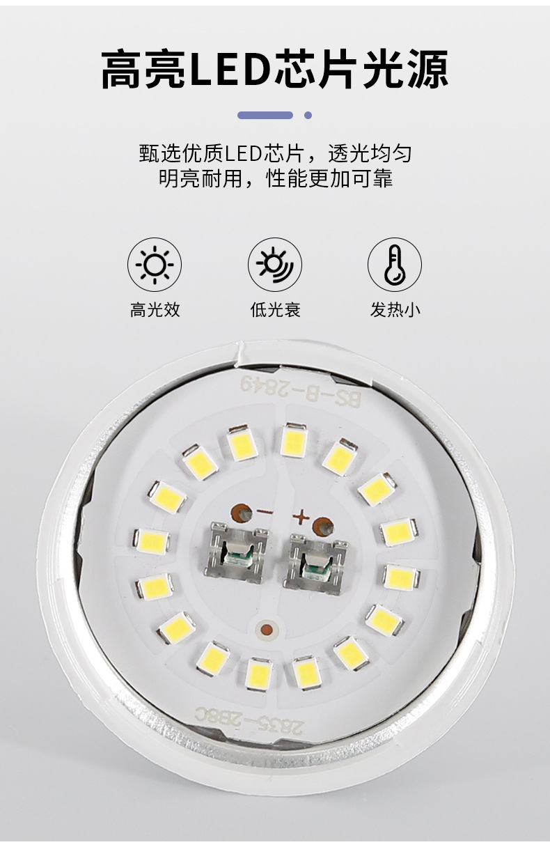 工厂直销led宽压110-265V灯泡超亮塑包铝节能球泡灯外贸批发家用详情8