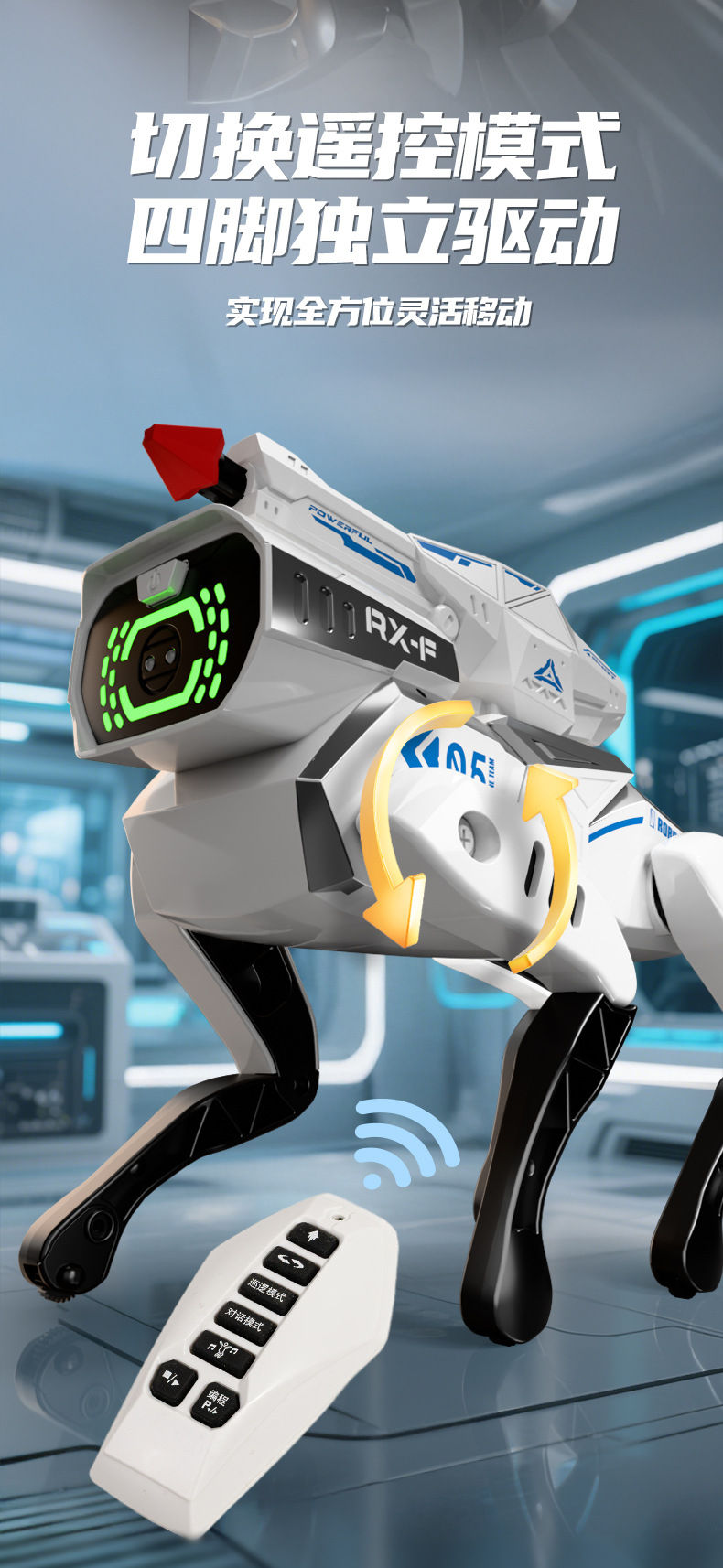 Cross-border ai intelligent robot dog simulation voice dialogue high-tech artificial mobile phone remote control programming electric toy pic 4