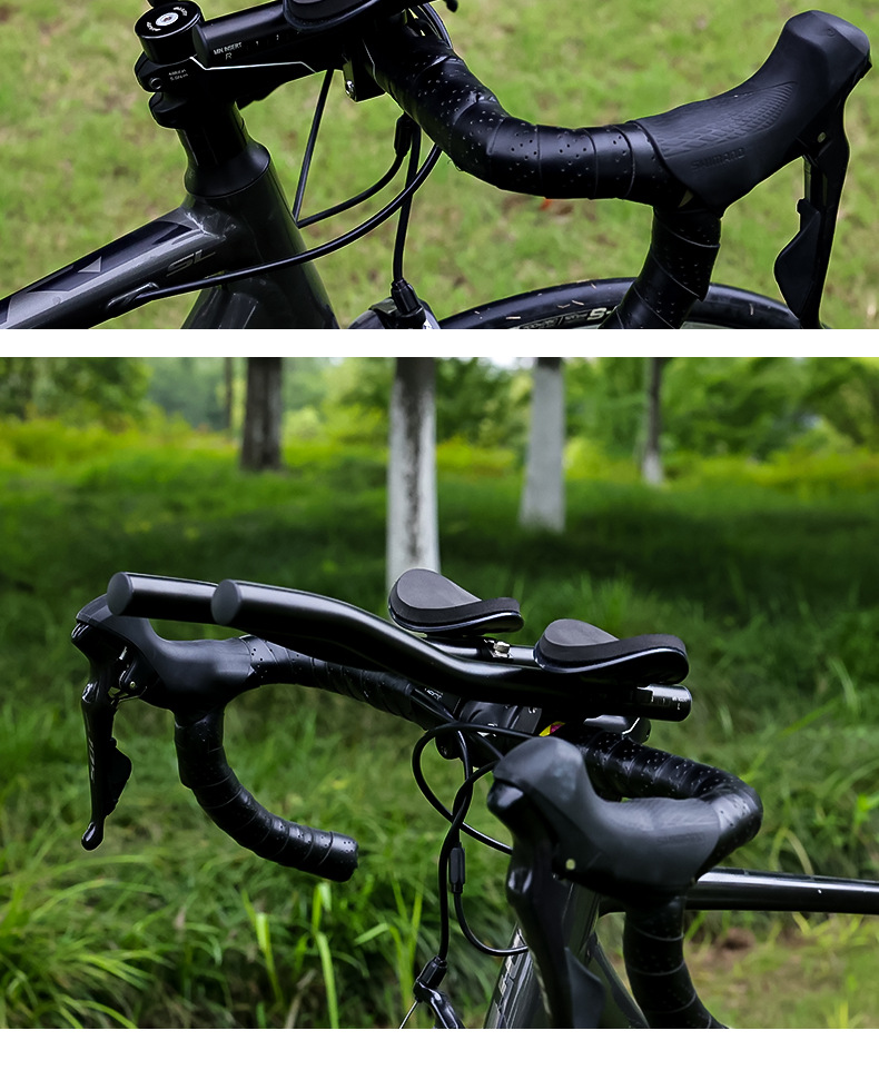 Road bike rest gear, mountain bike equipment, long-distance bend handlebars, straight rest handlebars, TT, triathlon, wind break pic 14