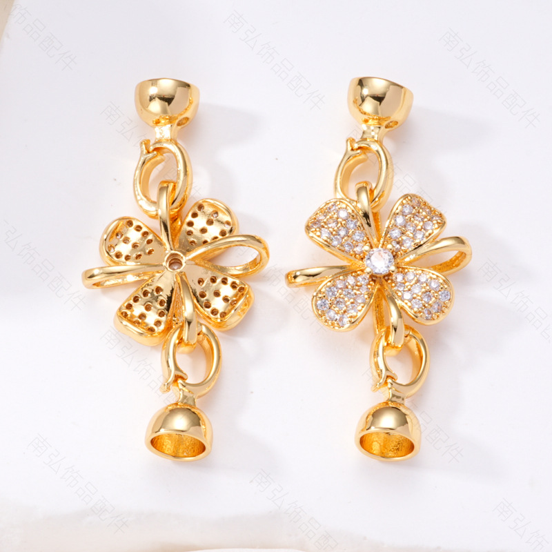 Zhuji pearl necklace buckle 8-shaped buckle, handcrafted end buckle, connecting buckle, mother-and-child buckle, sweater chain, universal buckle, DIY accessories pic 6