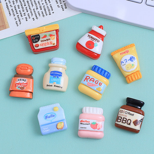 小熊手柄盘子卡通diy饰品配件创意洞洞鞋扣材料奶油胶树脂小配件详情11