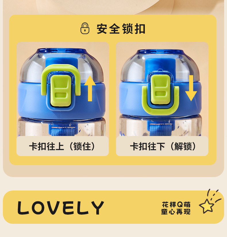 亿本探梦太空杯可爱儿童塑料杯高颜值便携卡通学生直饮水杯通用详情7