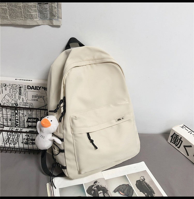 双肩包男士简约大容量旅行背包女休闲日系初中生高中大学生书包男详情9