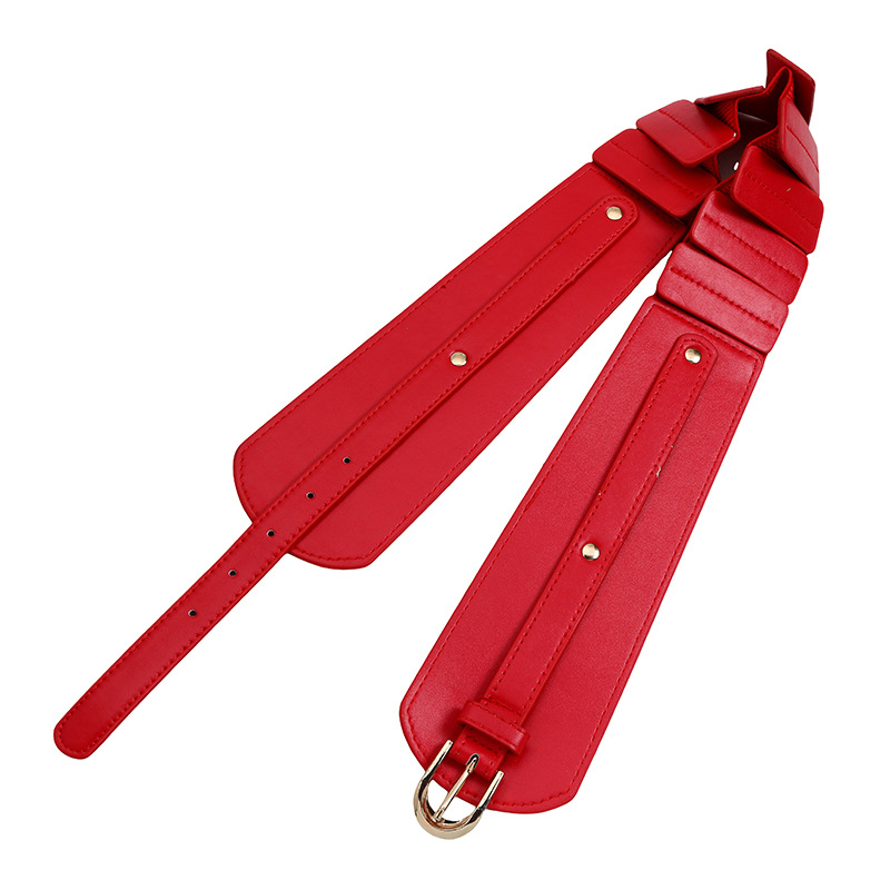 宽腰带女百搭装饰女裙弹力PU片针扣松紧腰封欧美时尚束腰外穿腰封详情11