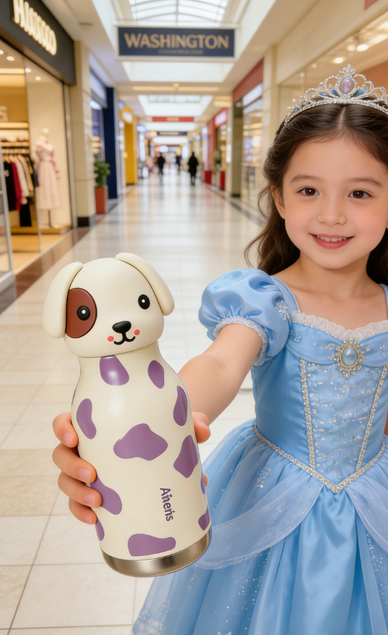 新款小狗创意卡通公仔不锈钢保温杯便携式运动水杯儿童学生杯详情11