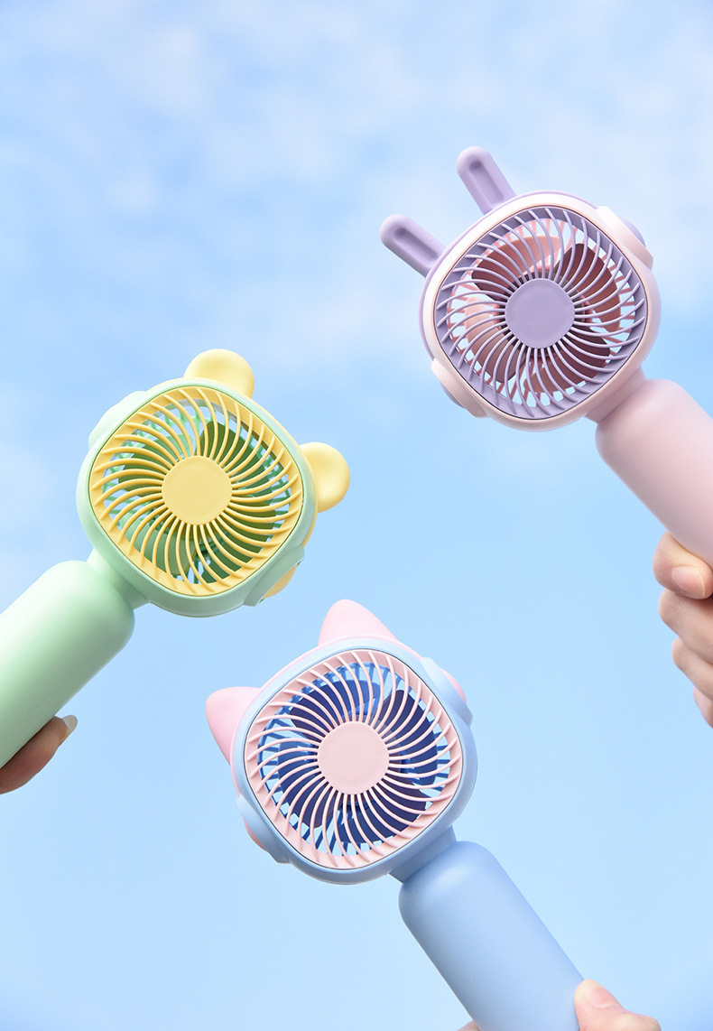 创意手持小风扇卡通迷你便携USB充电学生礼品制作logo电扇批发厂详情19