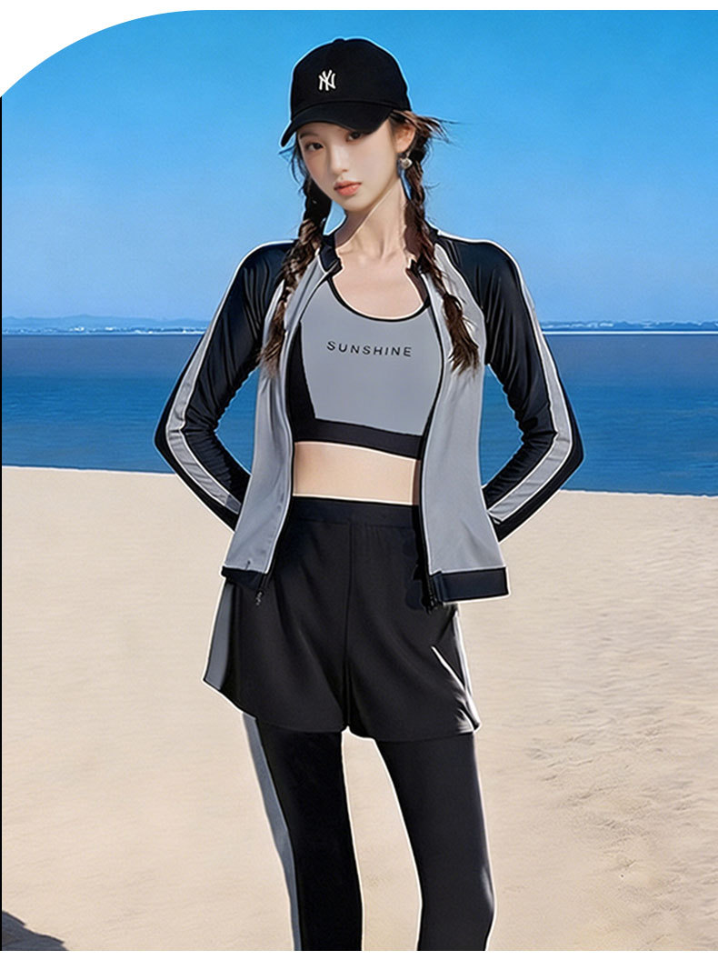 2026新款泳衣女分体五件套保守浮潜防晒长袖裤水母运动冲浪套装125357详情7