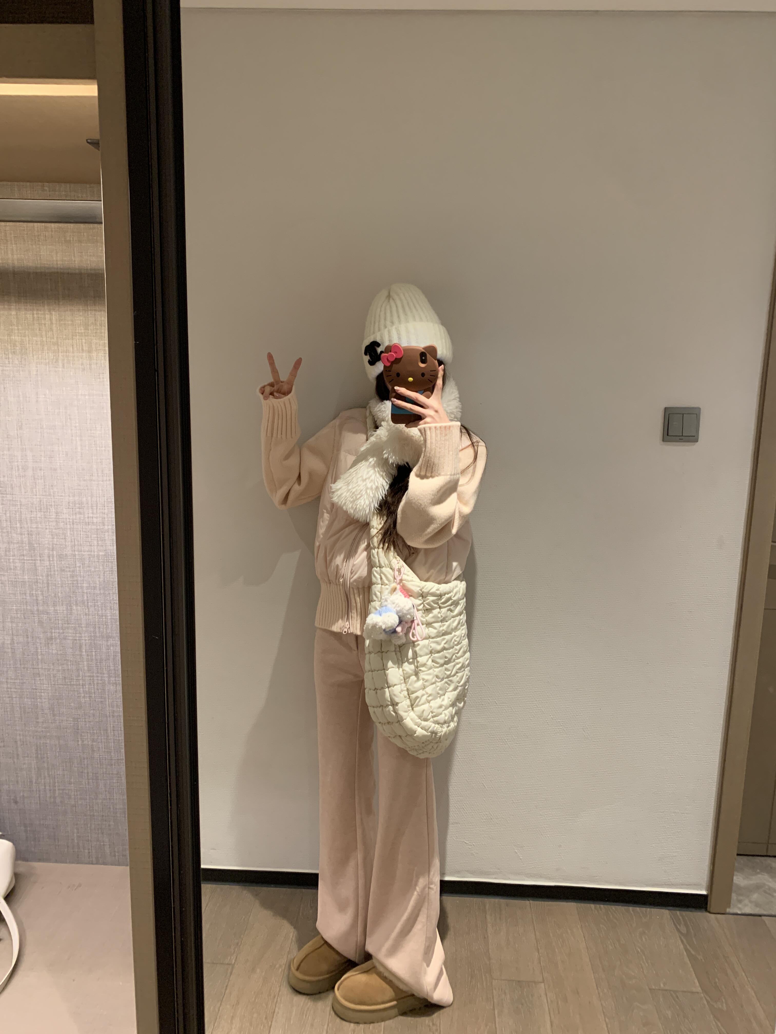 新款羽绒服女短款秋冬季2025小个子白鸭绒加厚针织袖白色轻薄外套详情18