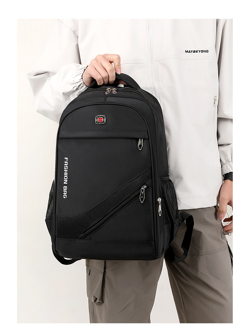 外贸新款双肩包男商务潮流休闲电脑背包通勤学生书包大容量旅行包详情20