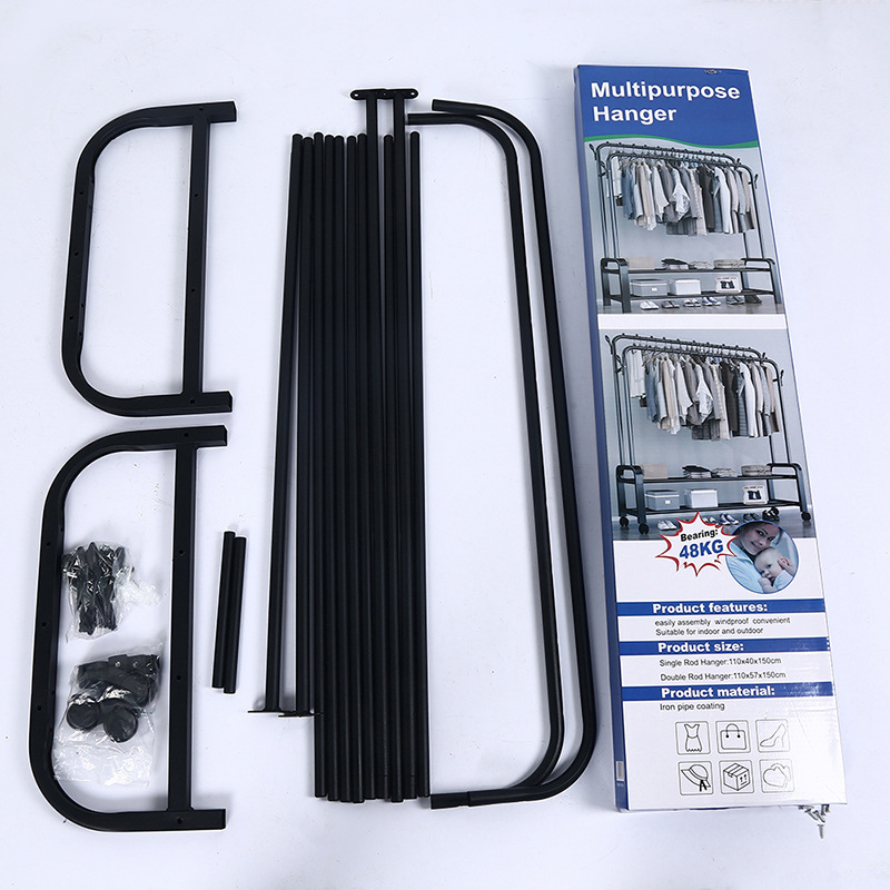 定制晾衣架落地挂衣架家用晒衣架大学宿舍室内简易折叠衣帽架详情9