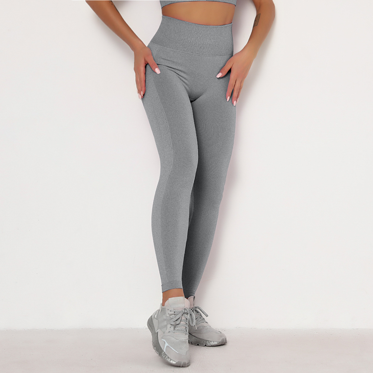 Peach internet-famous seamless yoga pants from Europe and America, breathable yoga wear for lifting buttocks, tight-fitting height waists, sports base fitness pants for women pic 95