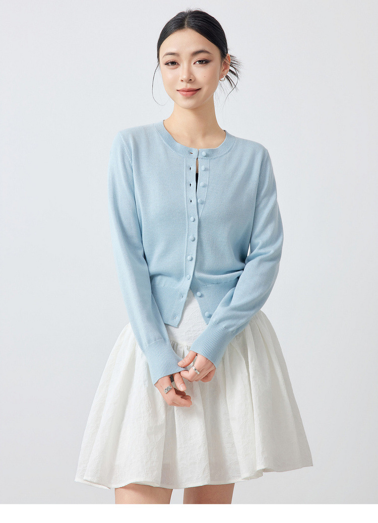 墨麦客女装气质通勤针织开衫女2026春季新款羊毛混纺外套女10175.详情20