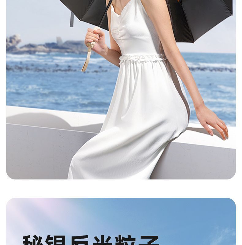 新款十股双龙骨防晒伞黑胶折叠晴雨两用伞全自动遮阳伞批发定制伞详情21