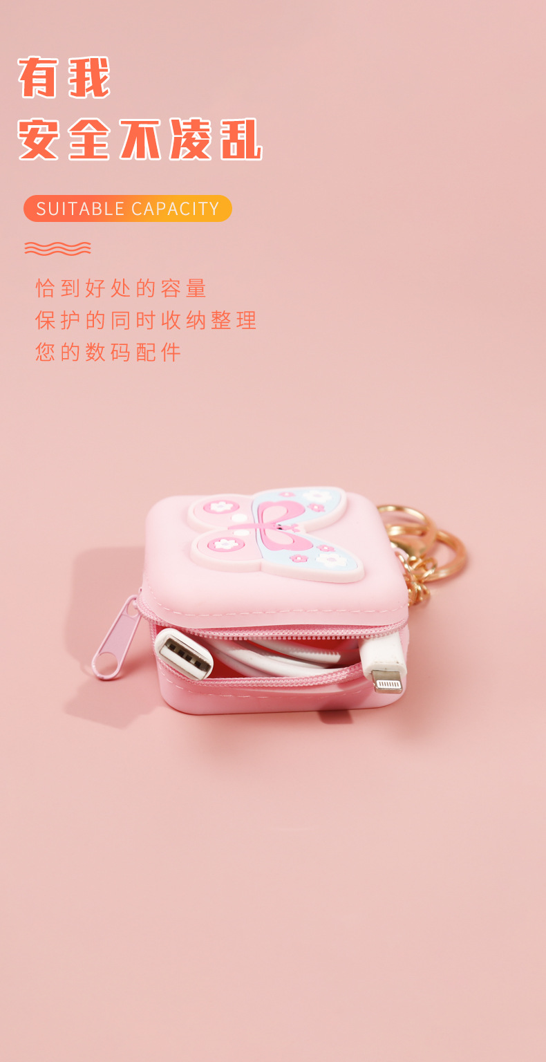 亚马逊新款硅胶儿童零钱包书包挂件可爱包包现货批发多色潮流儿童零钱袋详情6