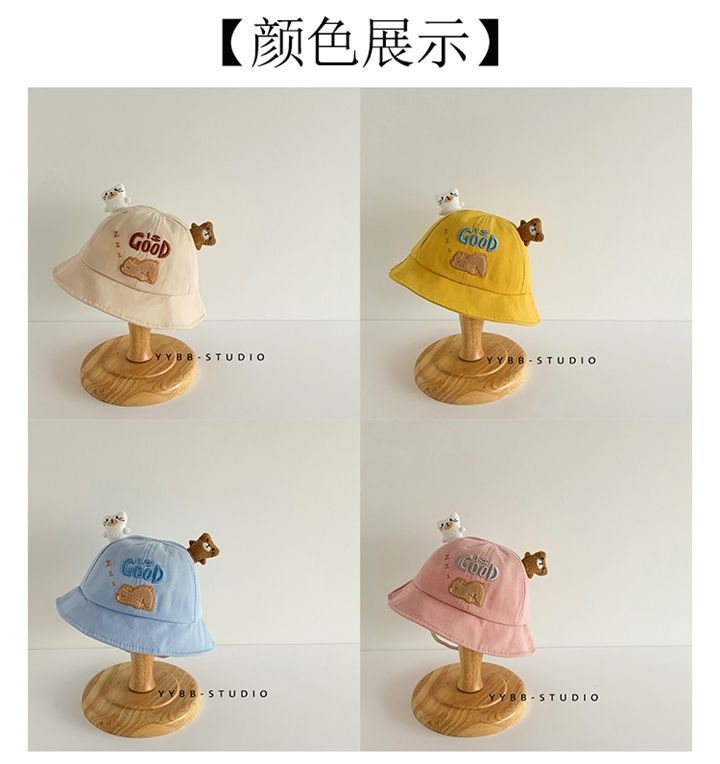 宝宝帽子春秋薄款夏季儿童遮阳帽男童婴儿盆帽女童可爱超萌渔夫帽详情5