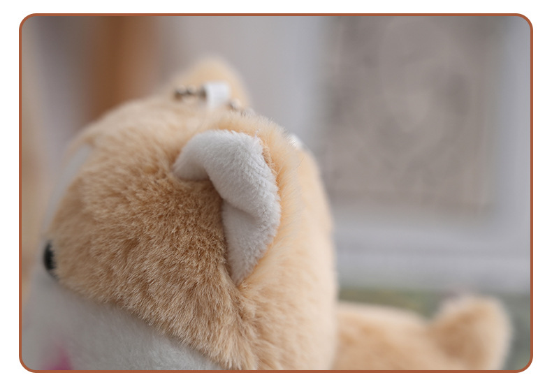 Cute blue tie Shiba Inu plush toy, cartoon tie, Shiba Inu dog figurine, keychain, baby pendant pic 13