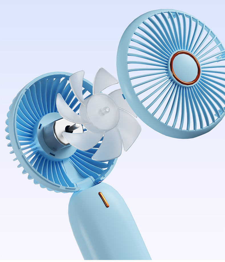 Handheld small fan, simple and portable, mini USB charging, strong wind force, silent, logo design for a souvenir pic 17