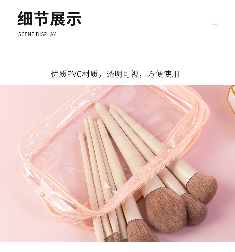Wholesale pvc toiletry bags, waterproof portable travel storage bags, transparent cosmetic bags, large capacity and high-end feel pic 10