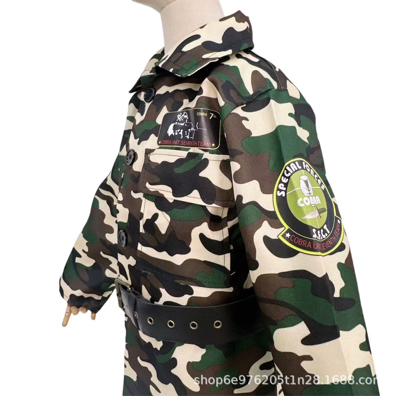 万圣节服装儿童军训舞台服装迷彩服特种兵派对角色扮演秋季长袖详情4