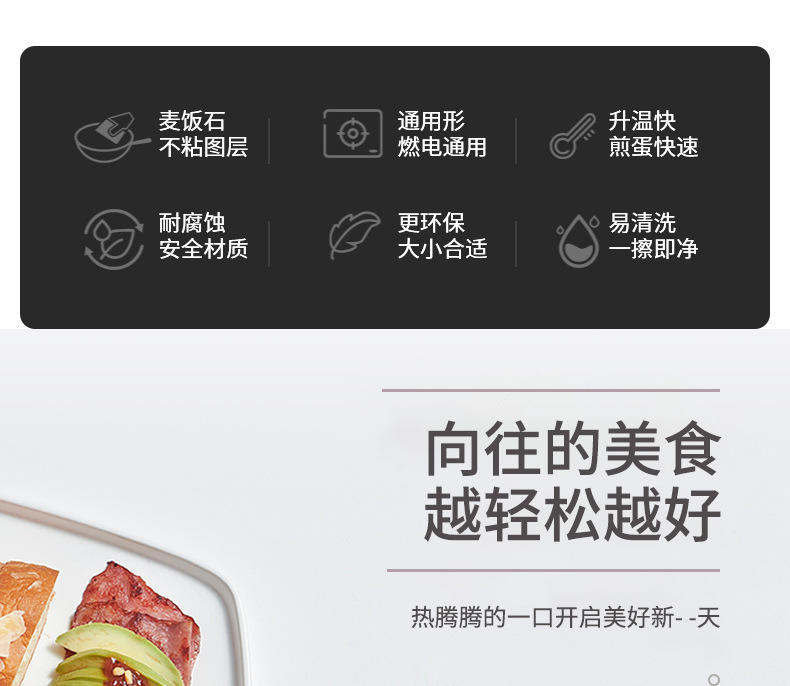 Cross-border new product: Tourmaline four-hole egg frying pan, non-stick flat egg dumpling pan, breakfast egg hamburger frying pan, kitchen pic 3