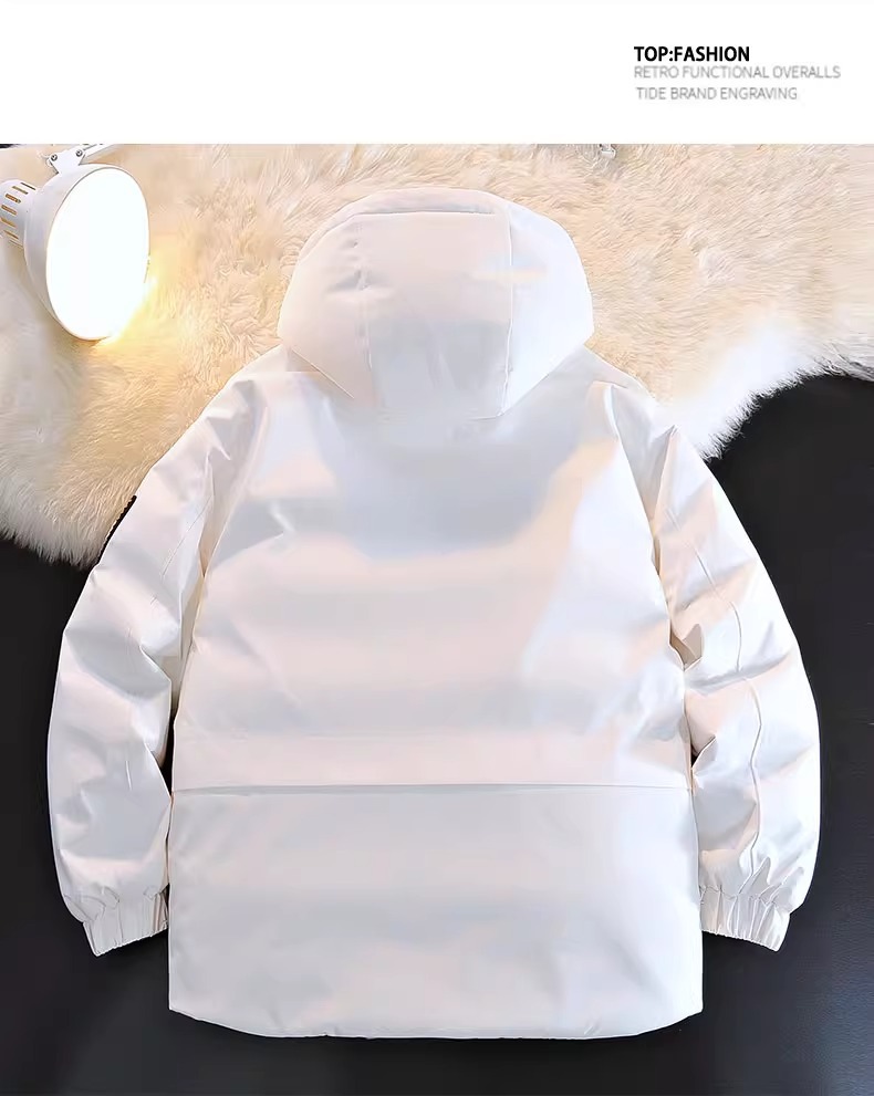 NASA白鸭绒羽绒服男士秋冬季2024新款加厚款抗寒冬装连帽工装外套详情17