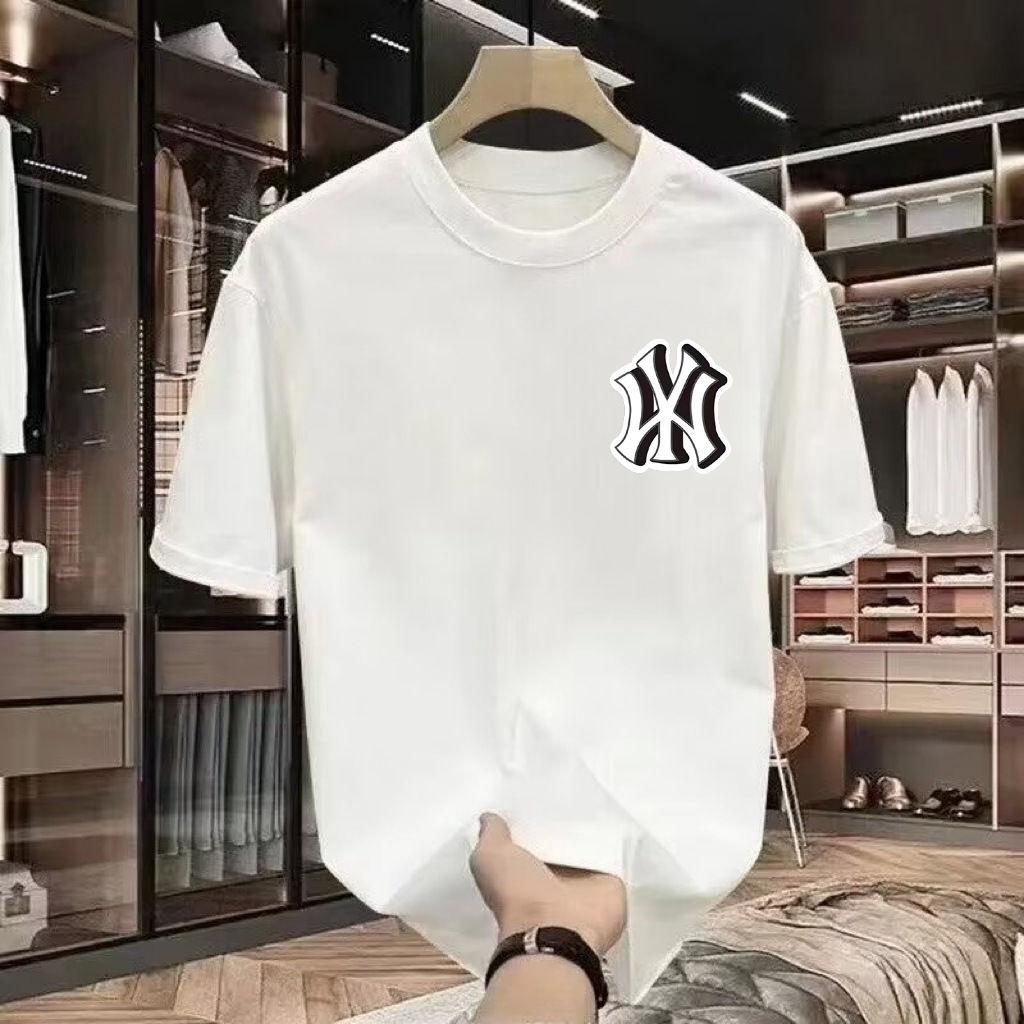 National trendy summer 2025 camiseta de manga corta hombre estampado cuello redondo cuerpo adolescente legging suelto camiseta pic 42