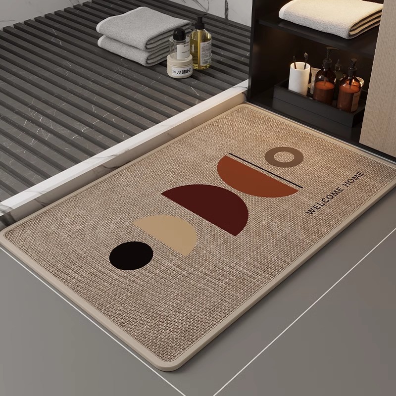 2025防滑亚麻地垫卫生间吸水地垫浴室脚垫加厚亚麻地毯厕所门垫子详情11
