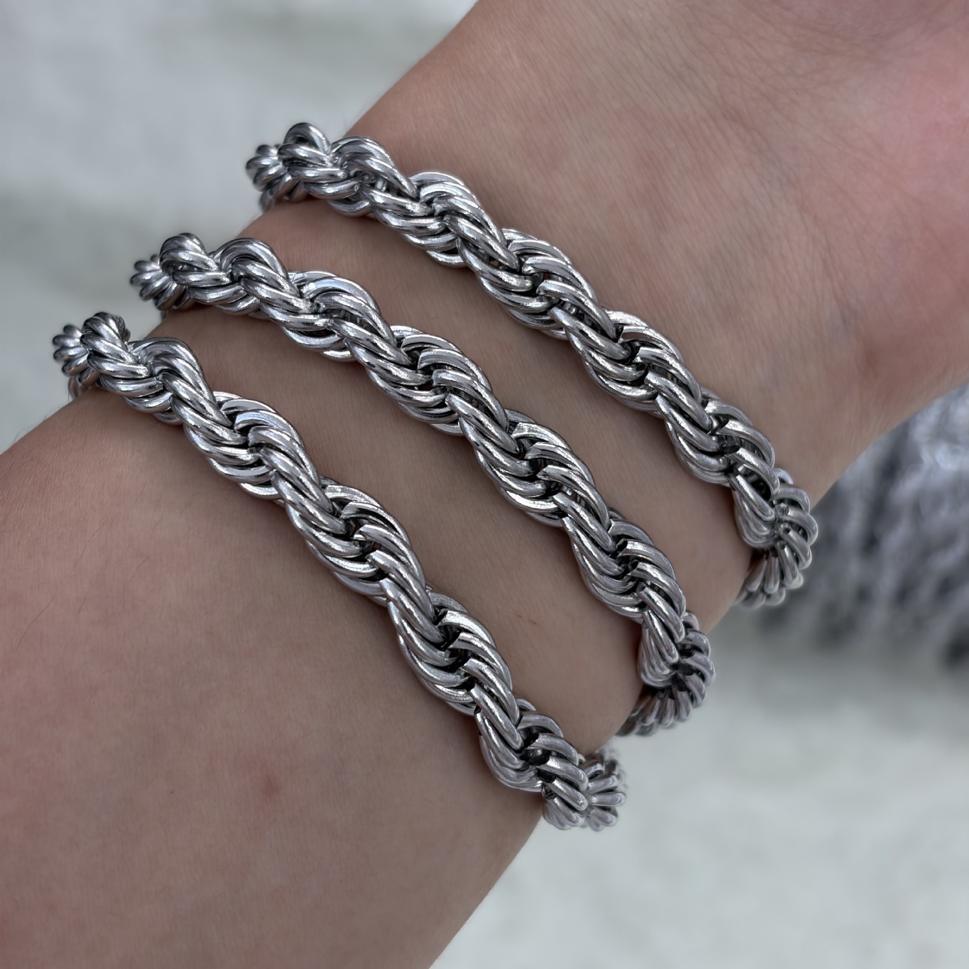 Metal twist chains, stainless steel twisted ropes, twist chains, jewelry accessories, bracelets, necklaces, semi-finished chains, multiple specifications pic 9