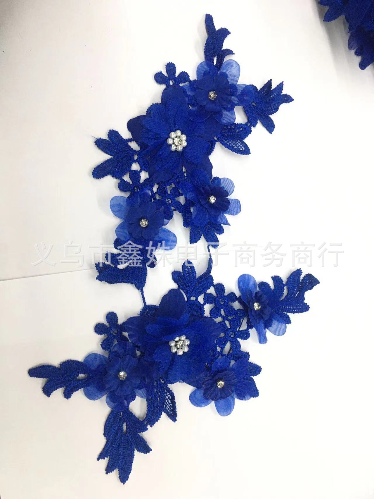 Export supply of lace flower patches in stock, lace pairs, embroidery, lace accessories, window decorations, diy performance costumes pic 2