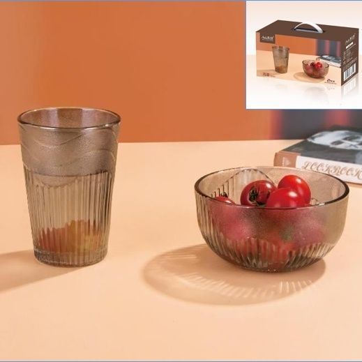 【 Full Box Price 】 Love Journey Glass Tableware, Glass Set, High-temperature Resistant Gift, Welfare, Annual Meeting Giveaway pic 1