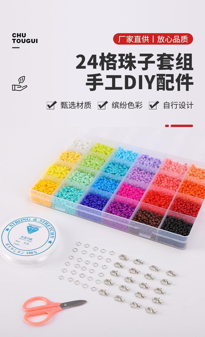 Cross-border best-selling new 3MM solid color macaron glass millet beads DIY beaded jewelry accessories lacquered beads pic 3