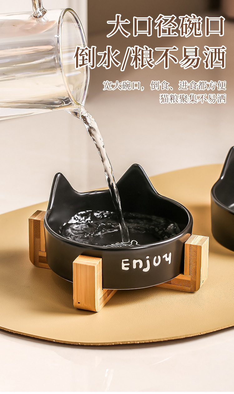 猫耳朵造型宠物食盆宠物用品喂食碗宠物碗宠物自动喂食器宠物食盆实用耐用详情13