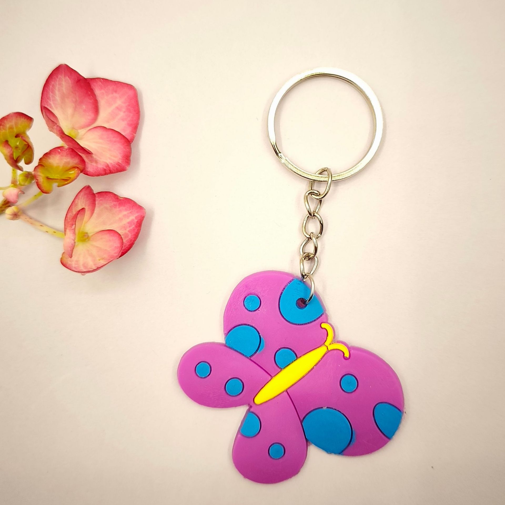跨境热卖蝴蝶软胶钥匙扣儿童钥匙扣幼儿园小学生开学日分享详情26