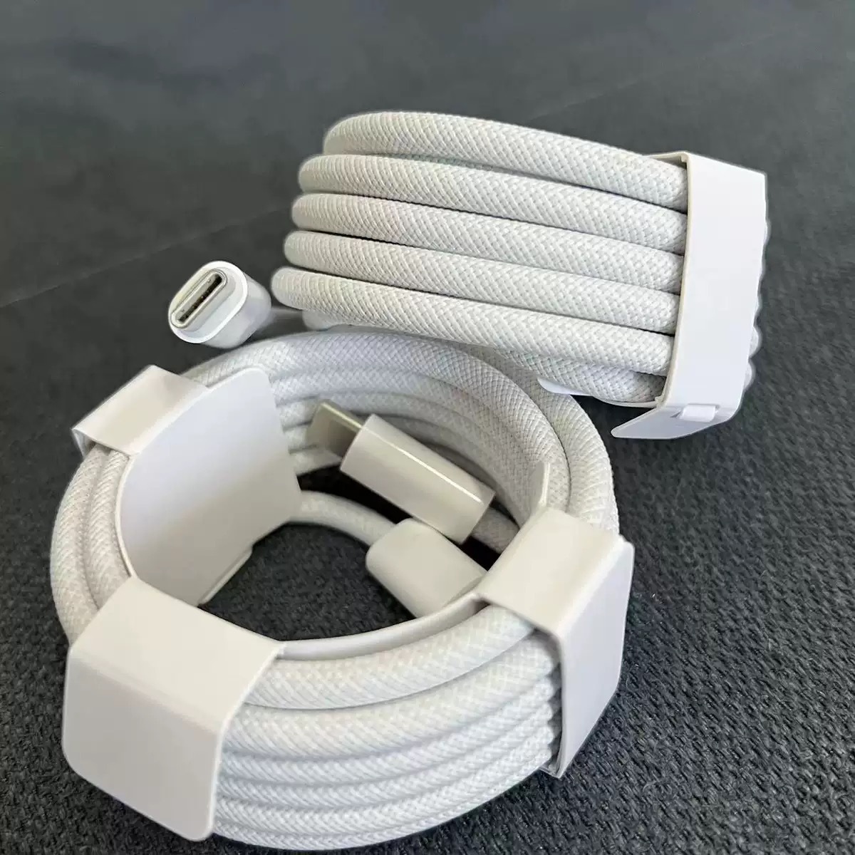 适用苹果15手机双Type-C编织快充数据线240WMac2米usb-c编织快充详情5