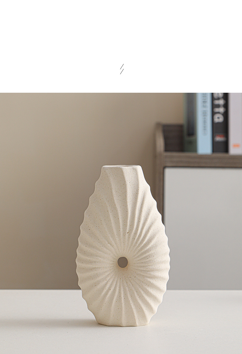 2026 New Nordic ceramic vases, simple flower arrangement vases, home living room decoration ornaments, creative vases, cross-border wholesale pic 9