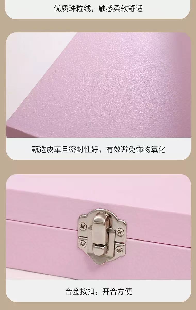 2026 Anti-oxidation Internet Celebrity Bestseller Single-layer jewelry box Portable jewelry ring Stud jewelry packaging box pic 12