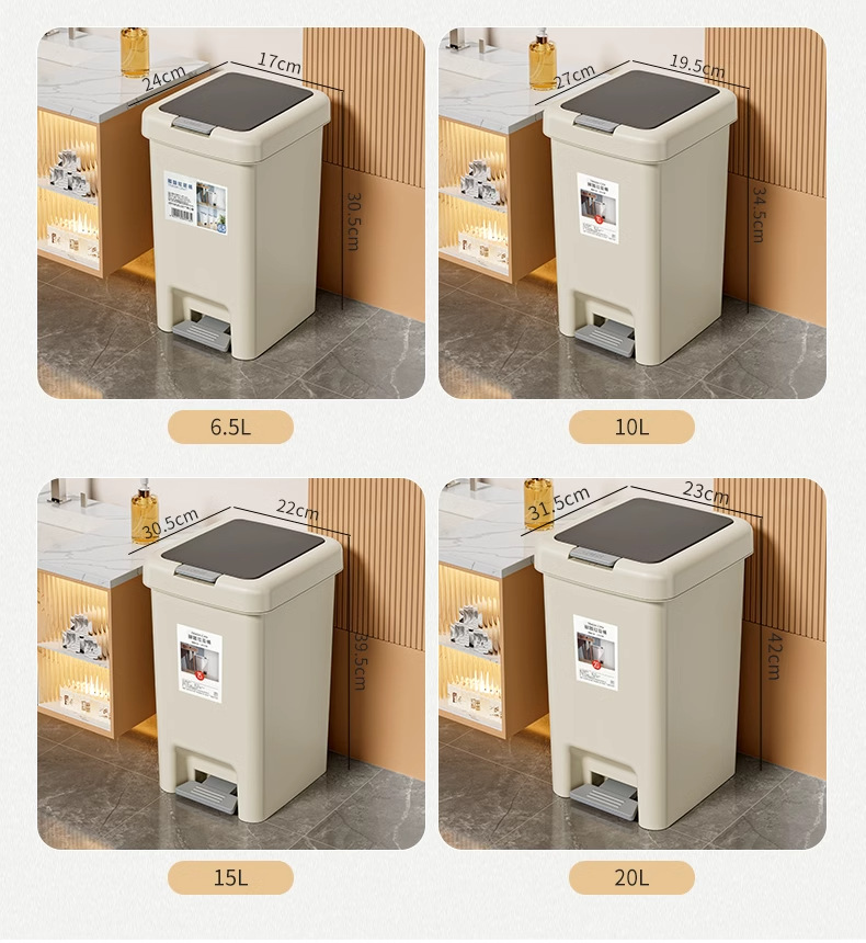 垃圾桶家用2024新款大号脚踩带盖厕所卫生间厨房免弯腰高颜值客厅详情12