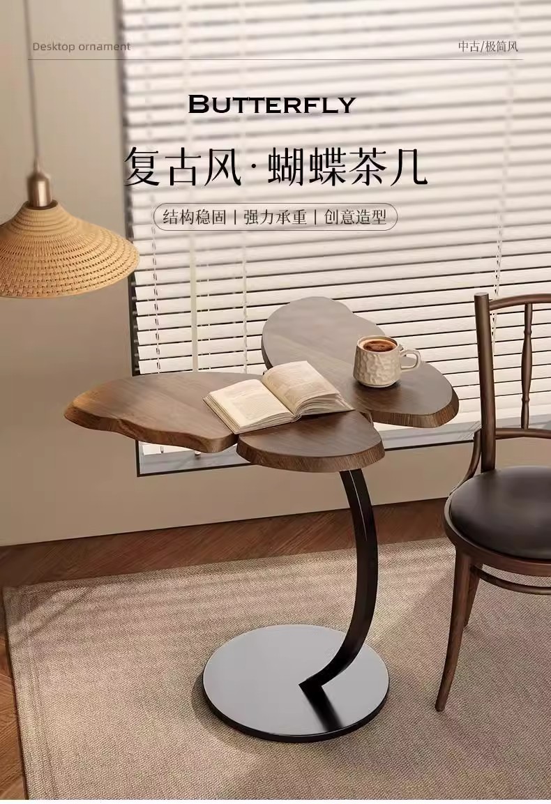 客厅茶桌沙发小茶几卧室床头装饰蝴蝶收纳床边桌阳台休闲小茶桌详情5
