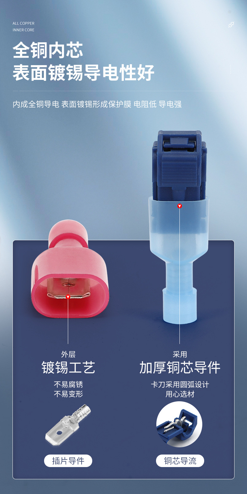 T型免破线接线端子绝缘快速接线器电线连接器并线分线神器免断线详情8