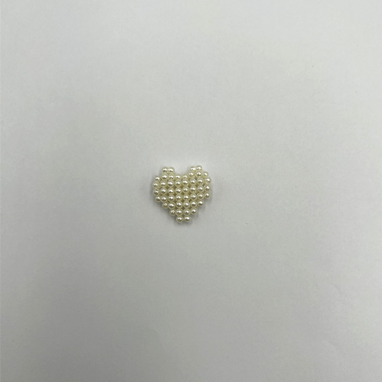 Hand-woven pearl double-layer heart-shaped socks, hair accessories, simple three-dimensional earrings, DIY accessories, clothing accessories pic 6